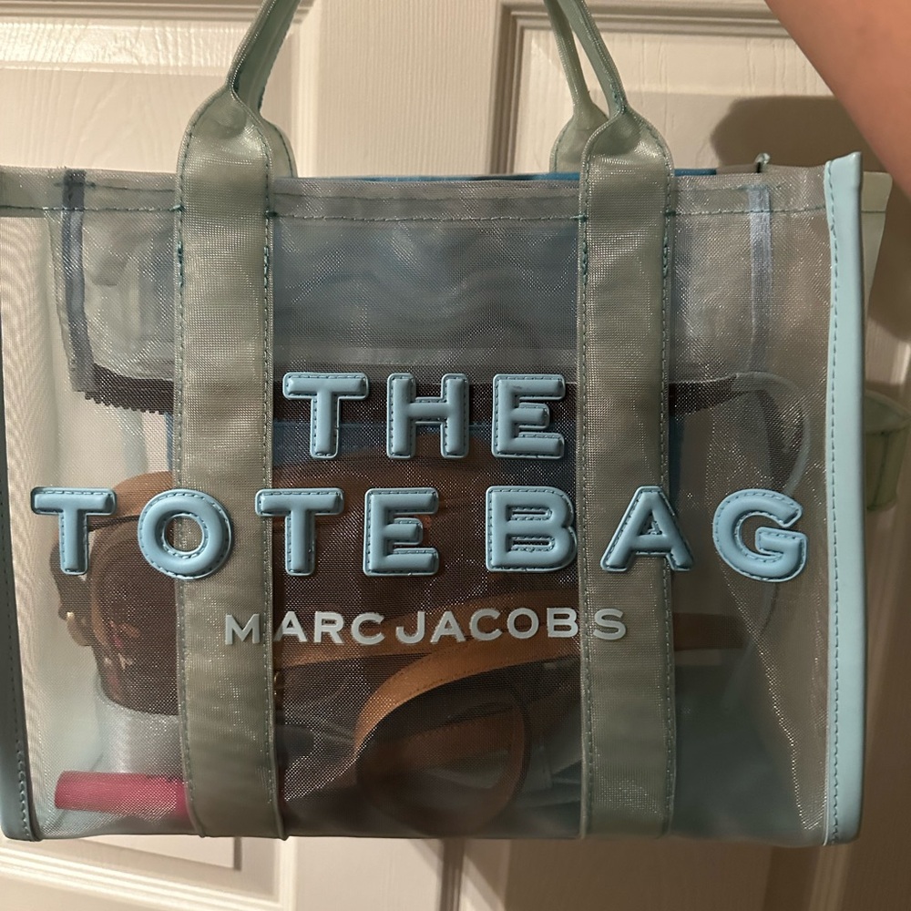 Marc Jacobs Women's The Mesh Medium Tote Bag, Pale Blue, One Size